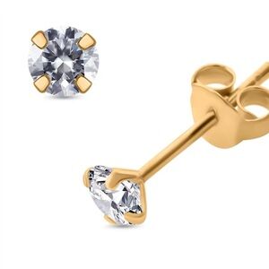 Moissanite 0.50 ctw Earrings in Vermeil Yellow Gold Over Sterling Silver